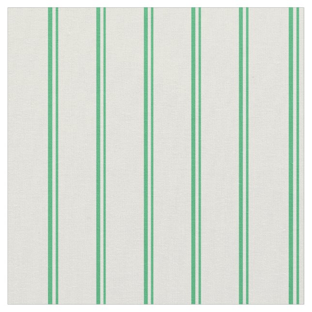Tissu Vert mer et Motif beige de Stripes (Fermer)