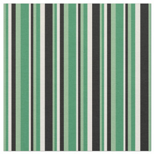 Tissu Vert mer foncé, Vert mer, Beige & Noir