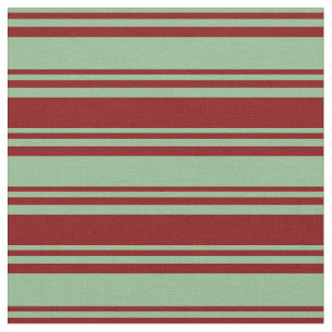 Tissu Vert mer foncée et Motif de marron