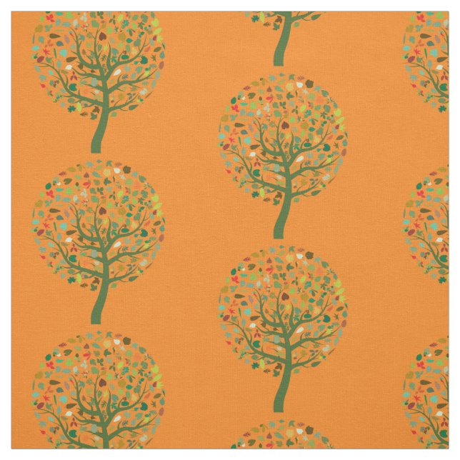 Tissu Vert mignon arbre de l'environnement (Échantillon)