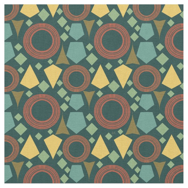 Tissu Vert moderne du milieu du siècle (Fermer)