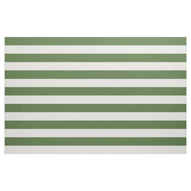 Tissu Vert mousse et ivoire rayures de 6,53 cm (Yard)