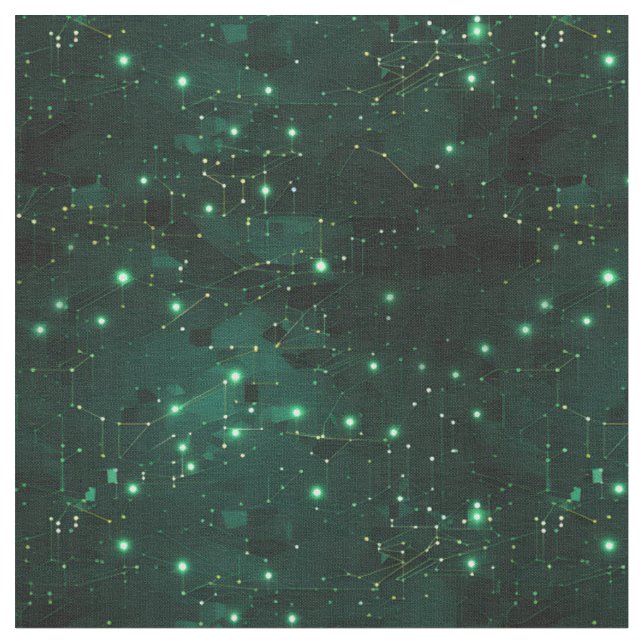 Tissu Vert & Noir Abstrait (Fermer)