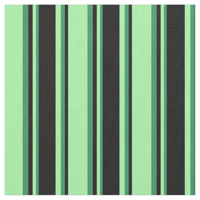 Tissu Vert, Noir & Mer Vert Motif des rayures (Fermer)