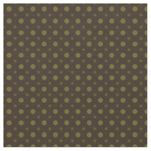 TISSU VERT OLIVE, BRONZE ET POIS BRUN