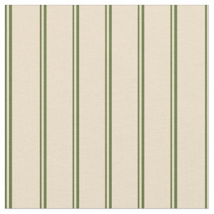 Tissu Vert olive foncé et tans