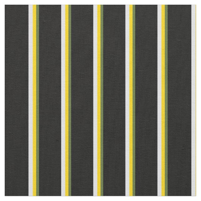 Tissu Vert olive foncé, Jaune, Lavande & Lignes noires (Fermer)