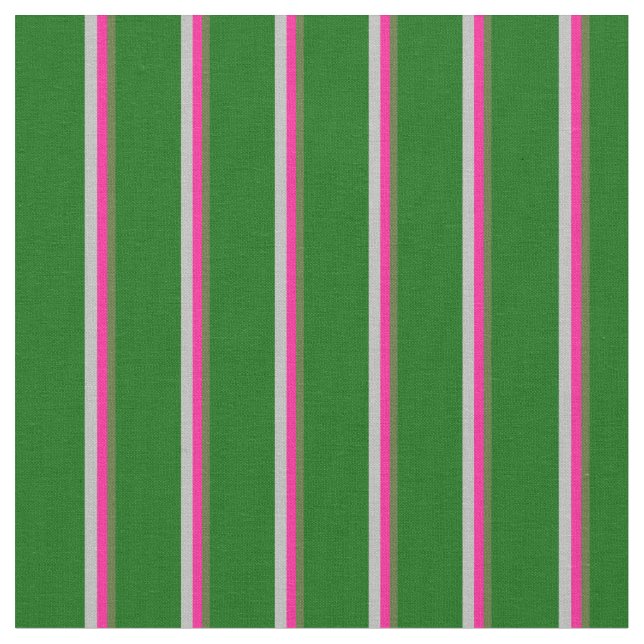Tissu Vert olive foncé, rose profond, gris et vert foncé (Fermer)