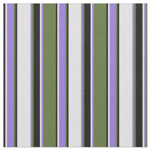 Tissu Vert olive foncé, violet, lave-linge et bandes no