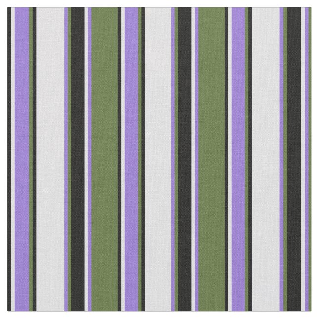 Tissu Vert olive foncé, violet, lave-linge et bandes noi (Fermer)