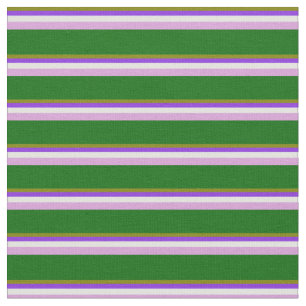 Tissu Vert, pourpre, cyan clair, prune et vert foncé