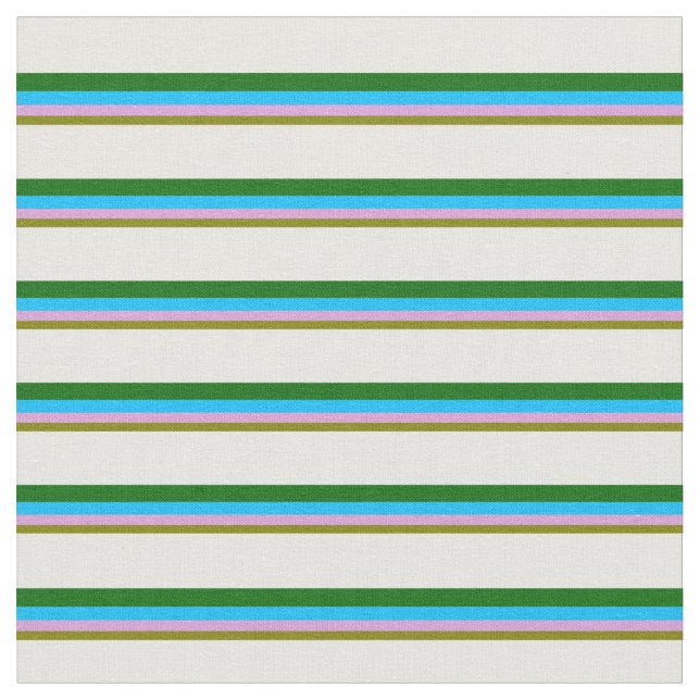 Tissu Vert, prune, bleu ciel profond, vert foncé et blan (Fermer)
