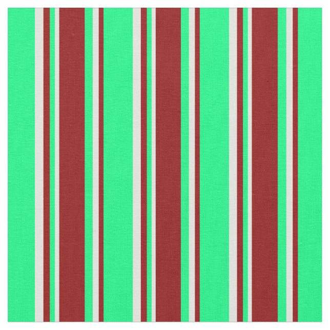 Tissu Vert, rouge foncé et Motif jaune clair (Fermer)