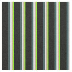 Tissu Vert, Tan, Lavande, gris ardoise foncé et noir