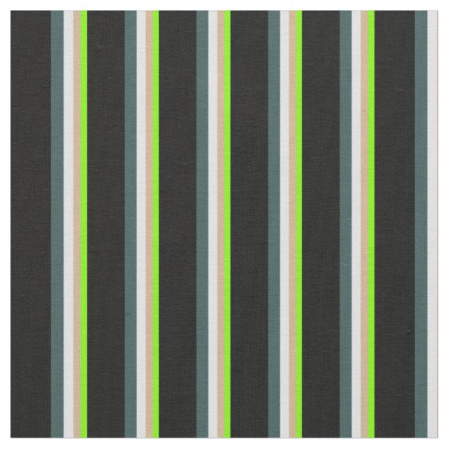 Tissu Vert, Tan, Lavande, gris ardoise foncé et noir (Fermer)