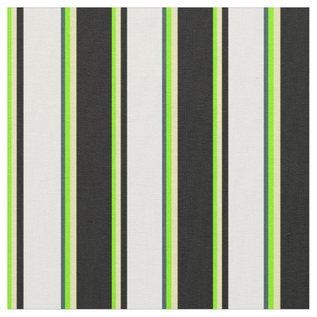 Tissu Vert, Tan, Noir, Blanc et gris ardoise foncé Coule (Fermer)