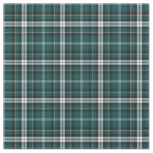 Tissu Vert turquoise, plaid sportif noir et blanc