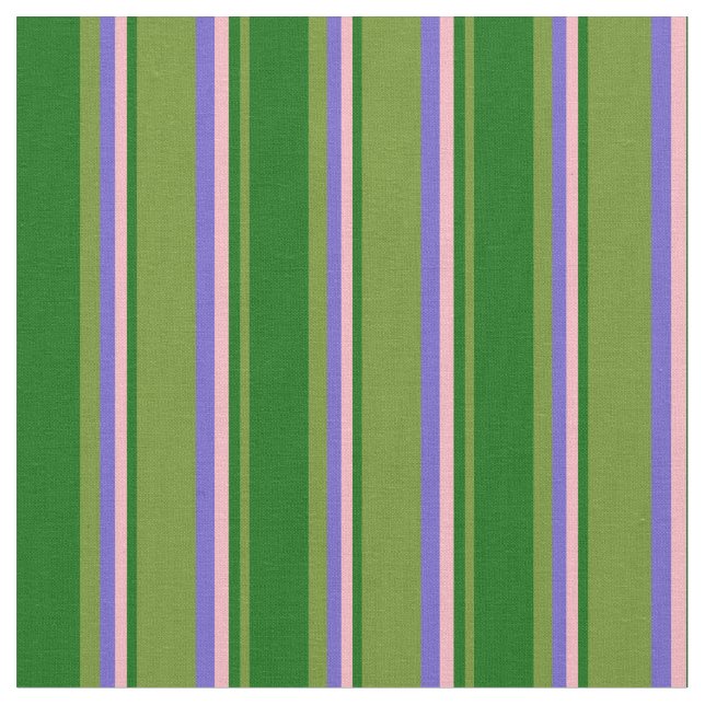 Tissu Vert, vert foncé, rose clair et bleu ardoise (Fermer)