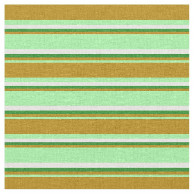 Tissu Vert, Vert foncé, Vert et Blanc de la forêt (Fermer)