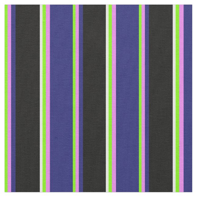 Tissu Vert, Violet, Bleu de minuit, Noir et Blanc (Fermer)
