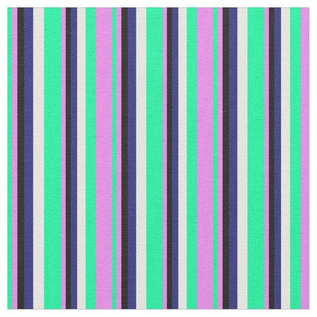 Tissu Vert, Violet, Noir, Bleu de minuit et blanc (Fermer)