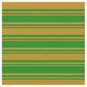 Tissu Verte et dorure foncée Motif à revêtement coloré