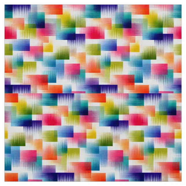 Tissu Vibrant Geometric Color Blocks with Soft Gradient  (Échantillon)