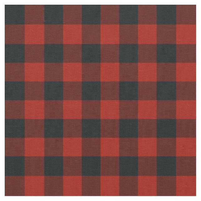 Tissu Vichy Rouge et Noir Buffalo Rustique (Fermer)