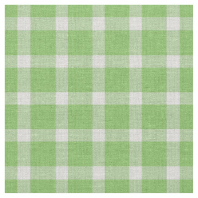 Tissu Vichy vert concombre à carreaux gingham (Fermer)