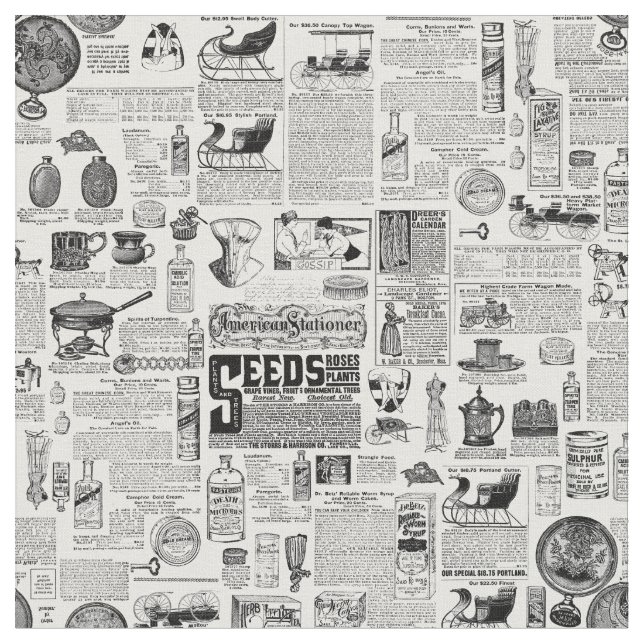 Tissu victorian catalog black white antique toile (Fermer)