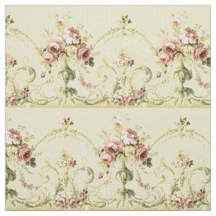 Tissu Victorian Era Rose Bouquet Frieze Motif