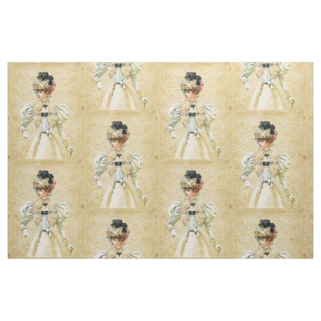 Tissu victorien vintage de mode de dames (Fat Quarter)