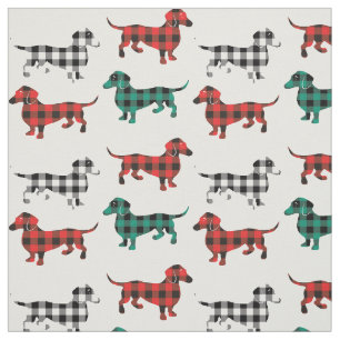 Tissu Vie de pays de teckels de plaid de Buffalo