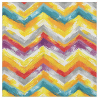 Tissu Vifs Zigzags Boho