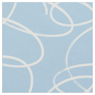 Tissu Vigne Tourbillonnante Abstraite Moderne Bleu Cie