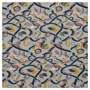 Tissu Vignes entrelacées en harmonie vibrante