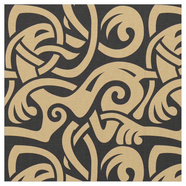 Tissu Viking Celtic Intertwining Motif animal (Fermer)