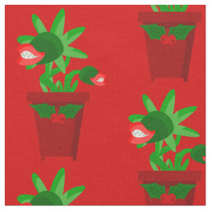 Tissu vilain noël vénériens flytrap