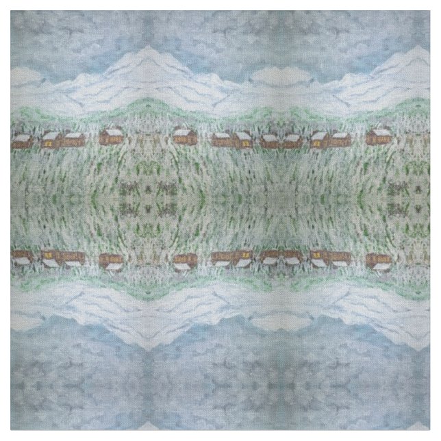 Tissu Village des Montagnes (Fermer)