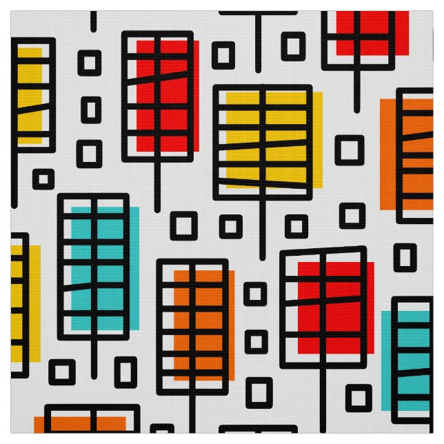 Tissu Ville de Feuille (Échantillon)