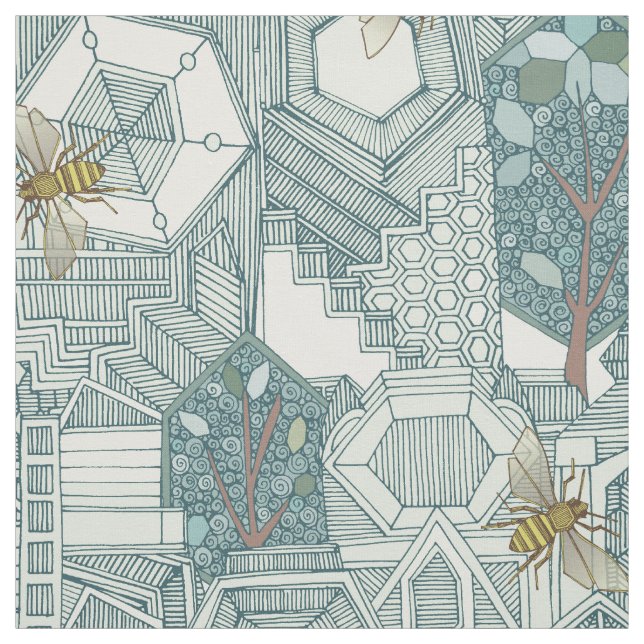 Tissu ville d'hexagone (Échantillon)