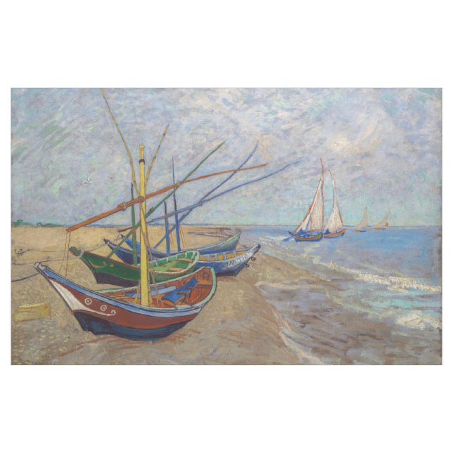 Tissu Vincent van Gogh - Bateaux de pêche sur la plage (Yard)