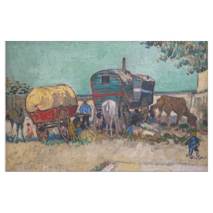 Tissu Vincent van Gogh - Caravanes, campement de gitans
