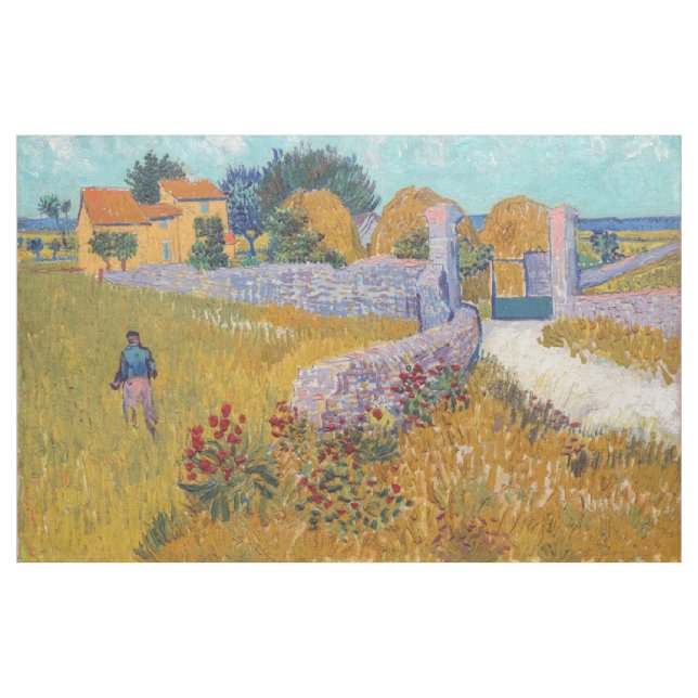 Tissu Vincent van Gogh - Ferme en Provence (Yard)