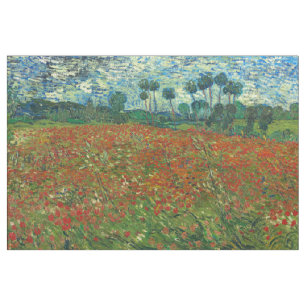 Tissu Vincent Van Gogh Poppy Field Floral Art Vintage
