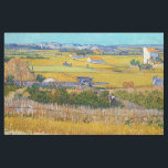 Tissu Vincent van Gogh - Récolte à La Crau<br><div class="desc">Récolte à La Crau,  avec Montmajour dans l'Arrière - plan - Vincent van Gogh,  1888</div>