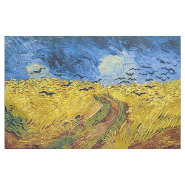 Tissu Vincent van Gogh - Wheatfield with Crows (Yard)