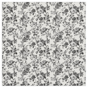 Tissu Vine en fleur de Toile noire