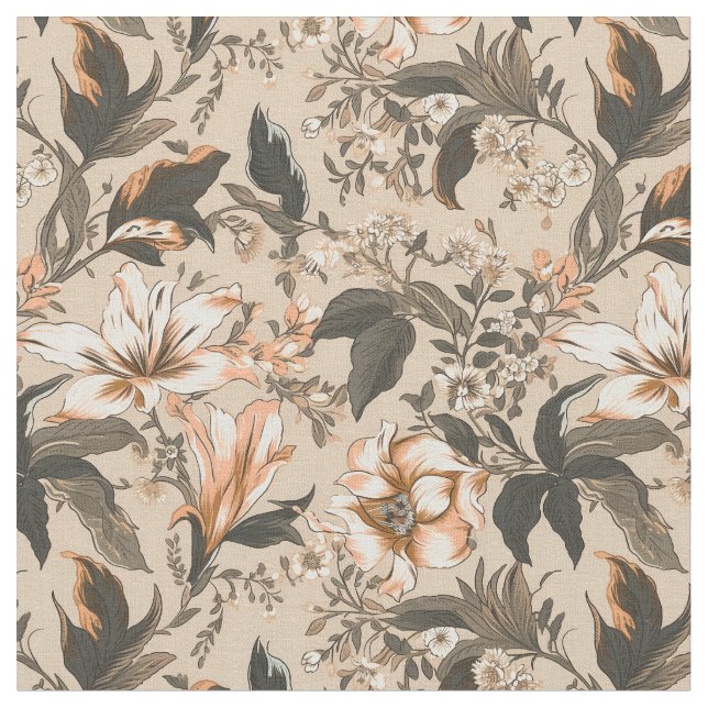 Tissu vintage à motifs floraux (Fermer)
