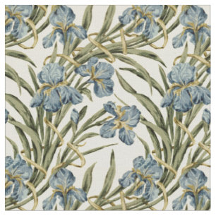 Tissu Vintage Art Nouveau Floral Iris motif